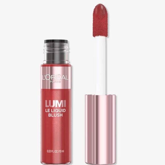 🦋Pick 5/$25 LOREAL 635 GLOWY WORTH IT MEDIUM LUMI LE LIQUID BLUSH NEW FULLSZ - Picture 1 of 5